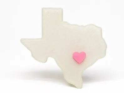Texas Freshie Mold with Heart Accent