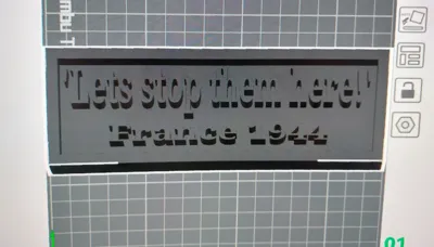World War II Diorama Text Sign, France, 1944