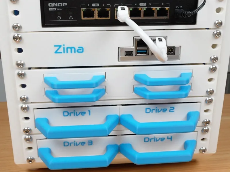 1U Four 2.5" Drive Rack For 10" Rack