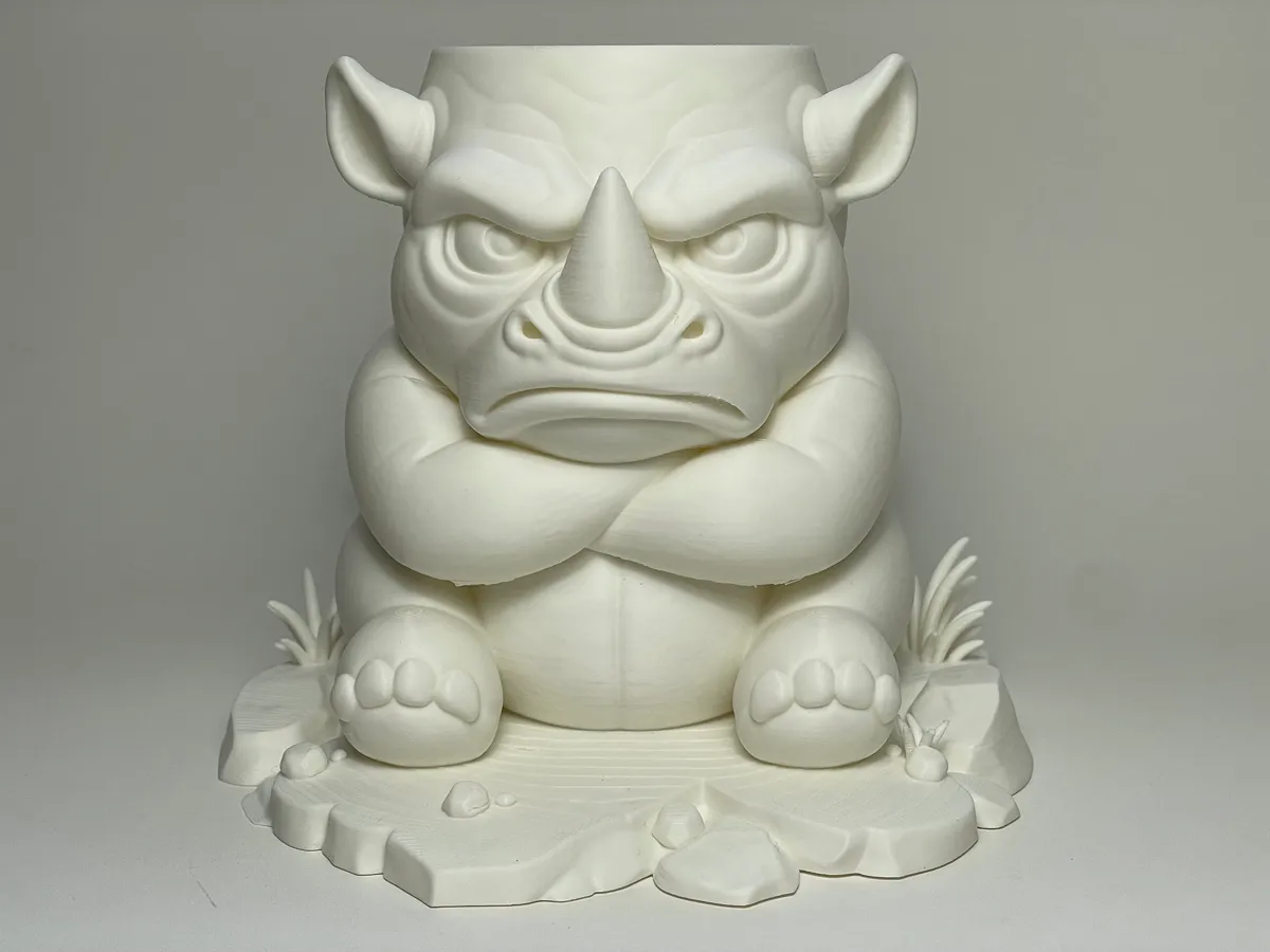 Rhino Rage Planter - Free 3D Print Model - MakerWorld