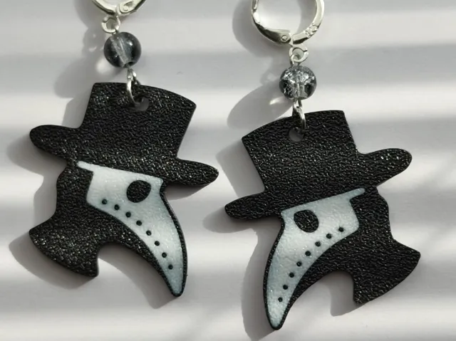 Plague doctor earrings