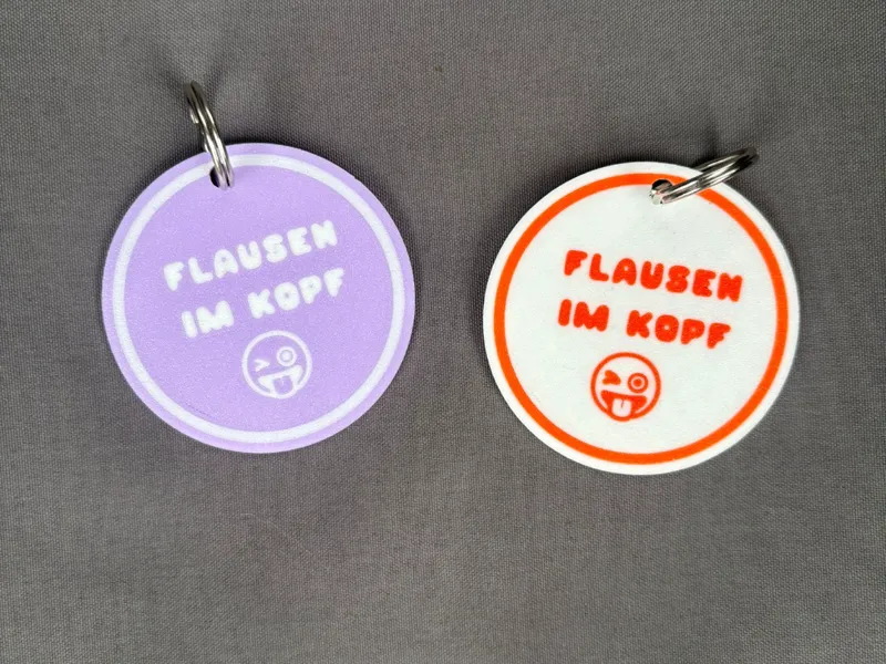 Flausen im Kopf, Crazy Schlüsselanhänger, Rund 