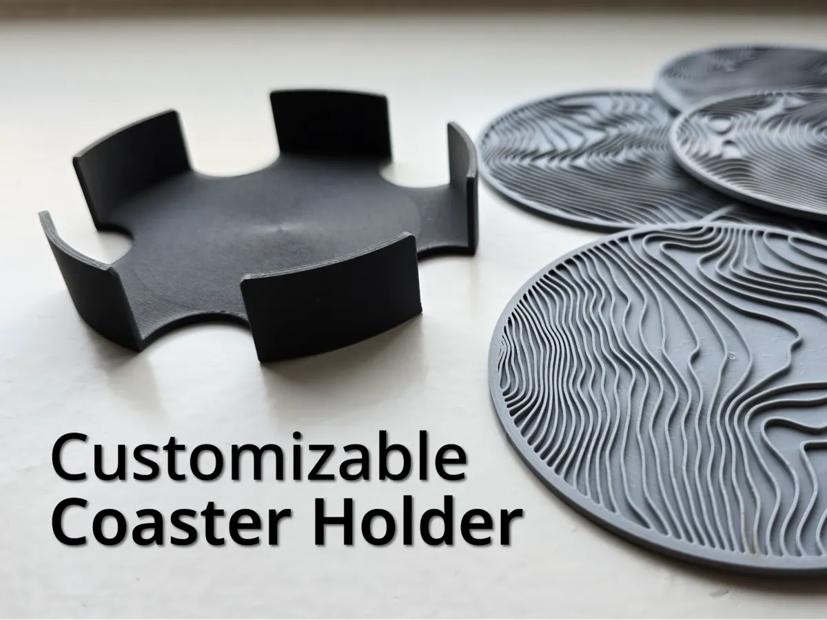 Customizable Coaster Holder - Free 3D Print Model - MakerWorld