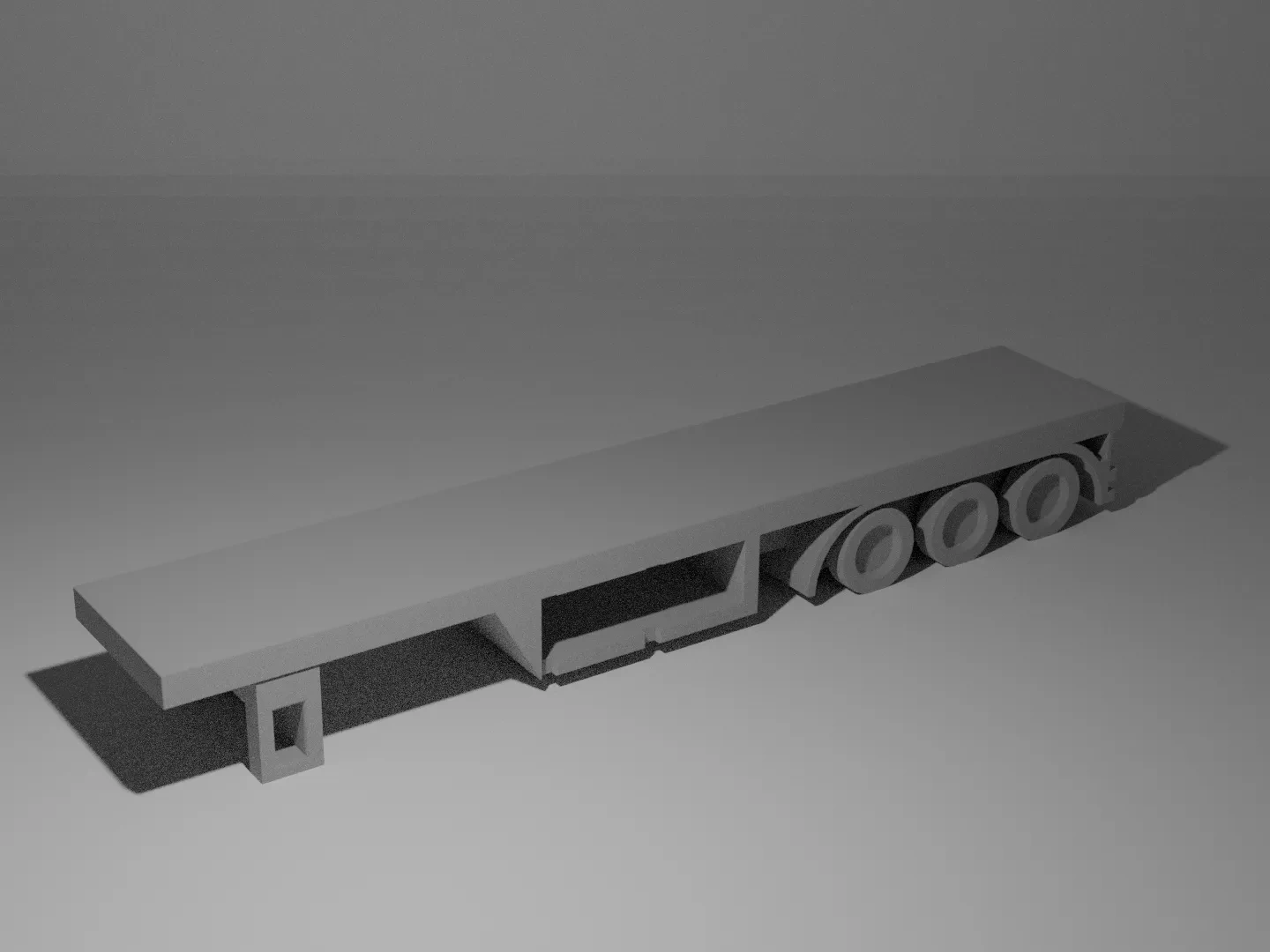 1:200 scale (with storage rack) flat container semi-trailer by ...