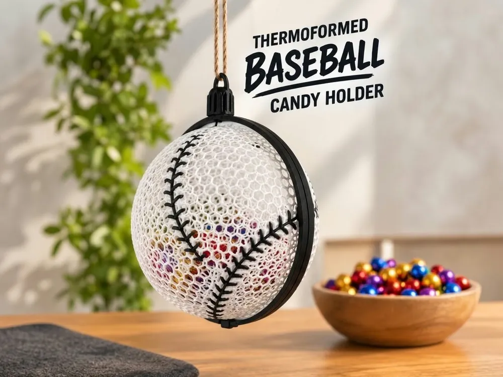 Mold Logging Thermoformed Baseball Candy holder Shared Mold - Free 3D Print Model ...
