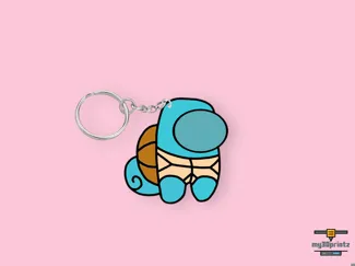 Among Us X Squirtle Keychain