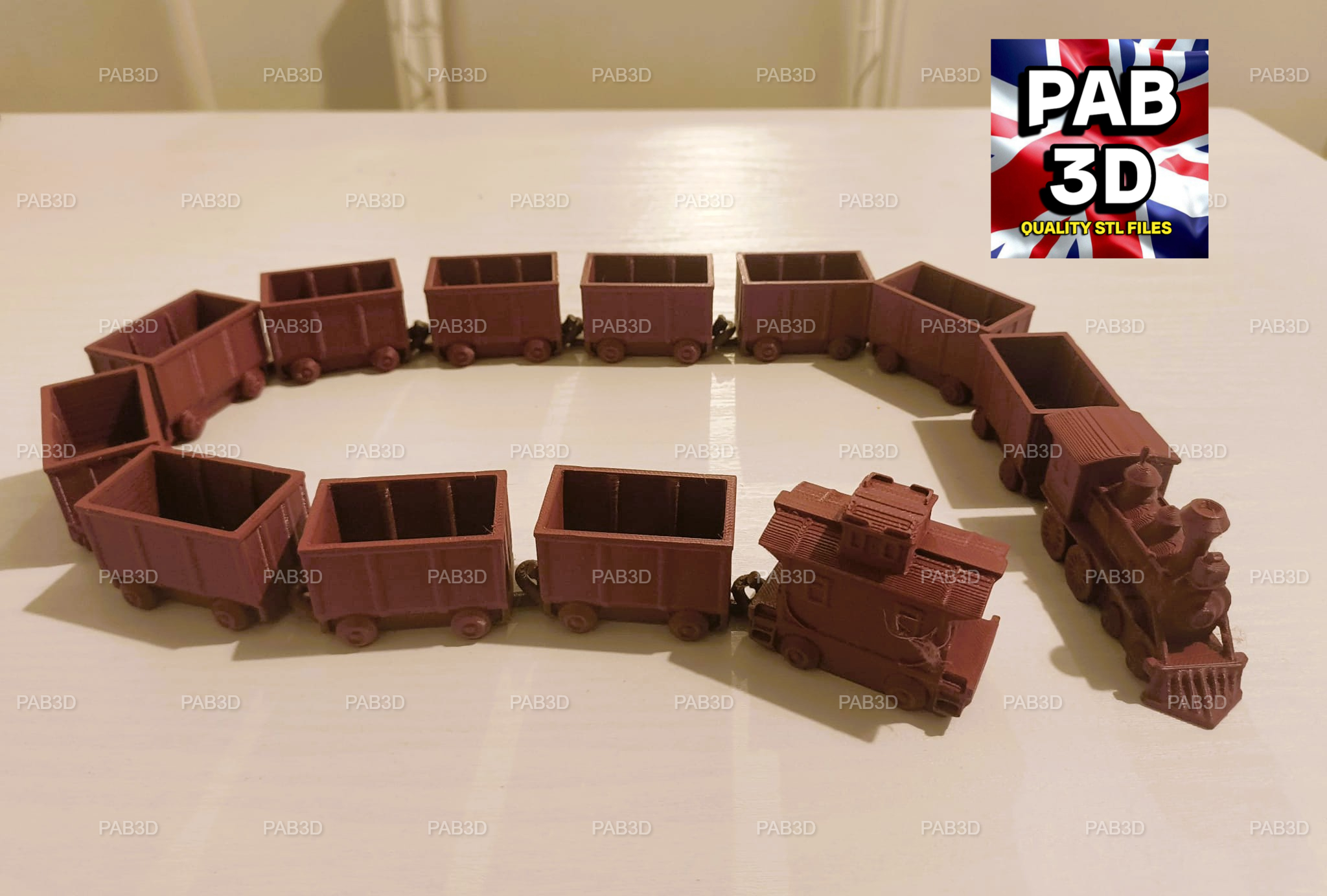 Miniatura 3 do modelo 3D Articulated Train flexi