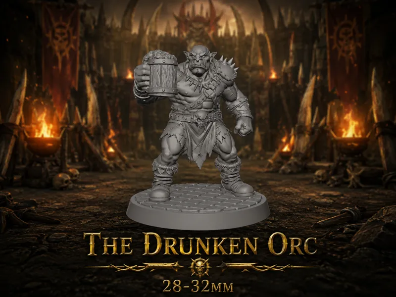 Drunken Orc - DnD Miniature