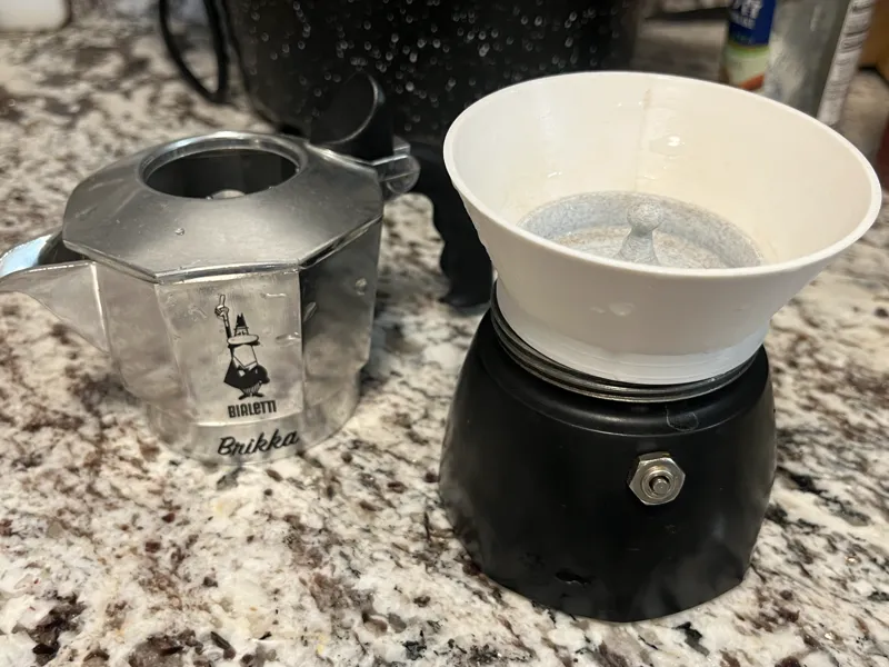 2 Cup Bialetti Moka Pot Filler&Presser