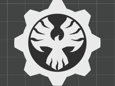 Gears 4/5 Minimalistic COG Phoenix Omen Keychain