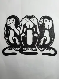 Silhouette des trois singes de la sagesse — photo 3