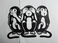 Silhouette des trois singes de la sagesse — photo 1