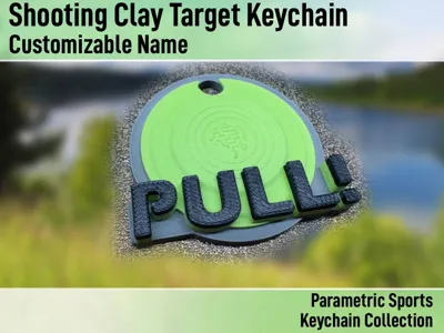 Customizable Clay Target / Shooting Clay Keychain
