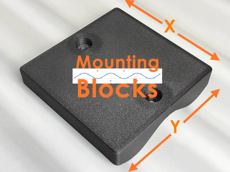 IronWave Squares - 16x76mm Corrugated MountBlocks