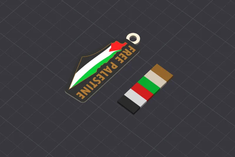 Free Palestine Map+Flag