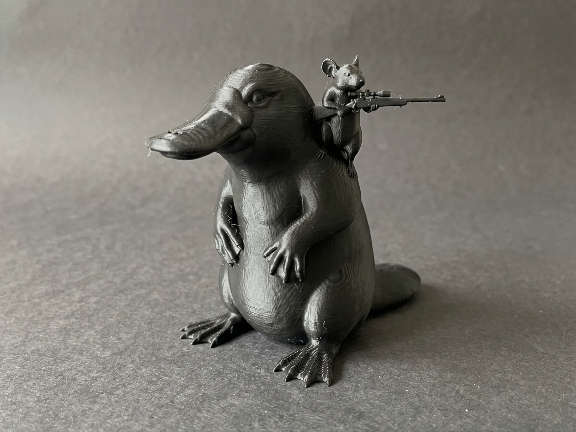 Platypus & Mouse Duo (Rifle-Wielding Companion)