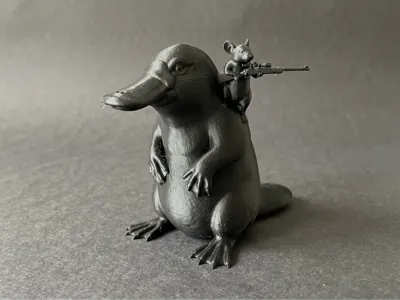Platypus & Mouse Duo (Rifle-Wielding Companion)