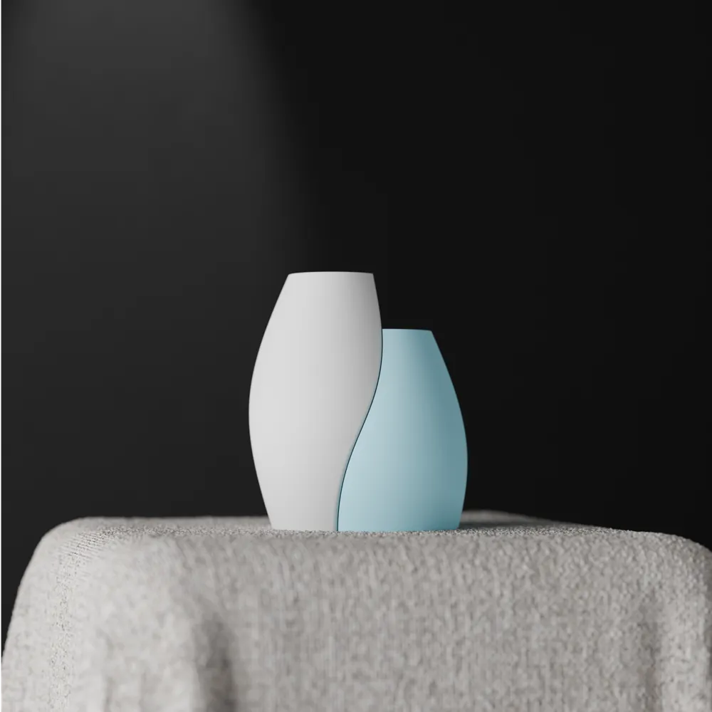 Dual Vase Set. Sweeping Interlocking Vases - Free 3D Print Model ...