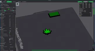 Brelok Keychain Ganja Marihuana Leaf