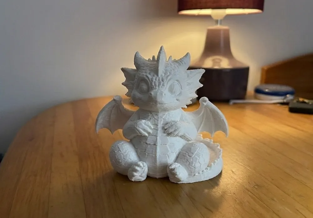 Cute Baby Dragon Figurine – Chibi Fantasy Dragon - Free 3D Print Model ...