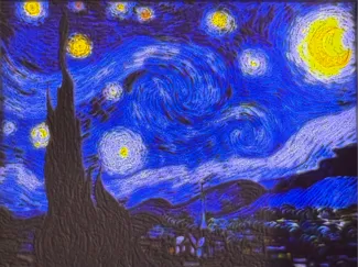 Van Gogh notte stellata Litofania