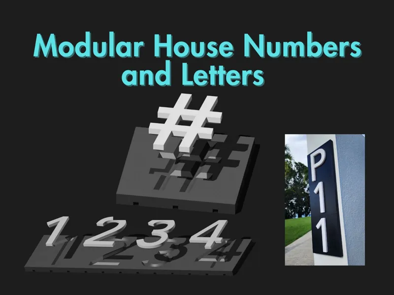 Simbol # - Modular House Numbers and Letters