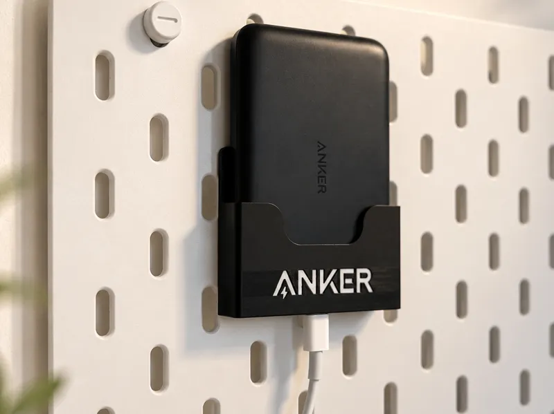 Anker Nano Power Bank Holder, IKEA Skadis Pegboard