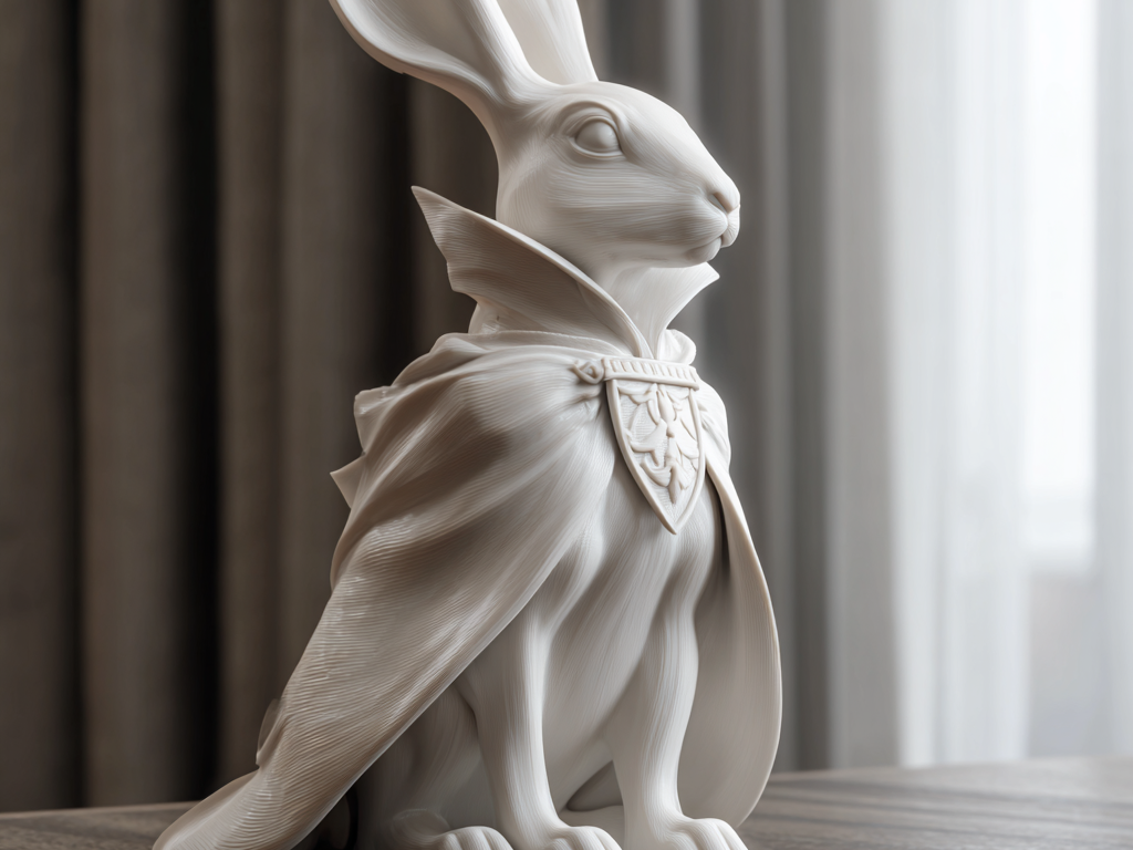 Royal Easter Bunny Statue Elegant Spring Decor