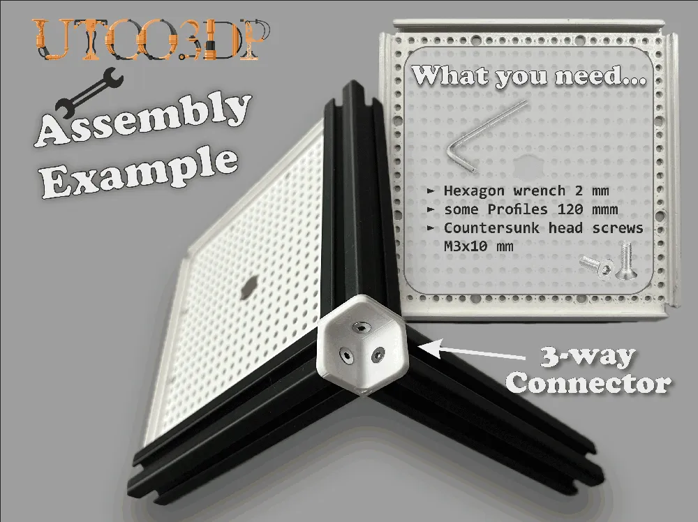UTOO3DP Construction Kit - Triple Connector by UTOO3DP - MakerWorld