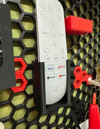 PS5 Media Remote Mount for Honeycomb Shelf Wall