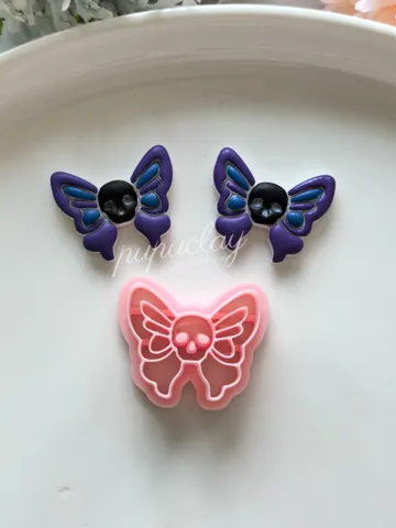 Cortador para modelado: Halloween butterflies moths polymer clay cutter — vista de referencia 2