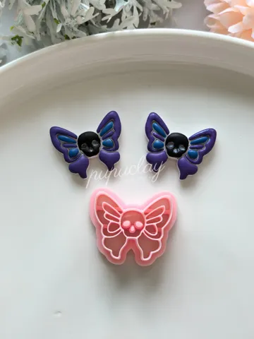 Cortador para modelado: Halloween butterflies moths polymer clay cutter — vista de referencia 3