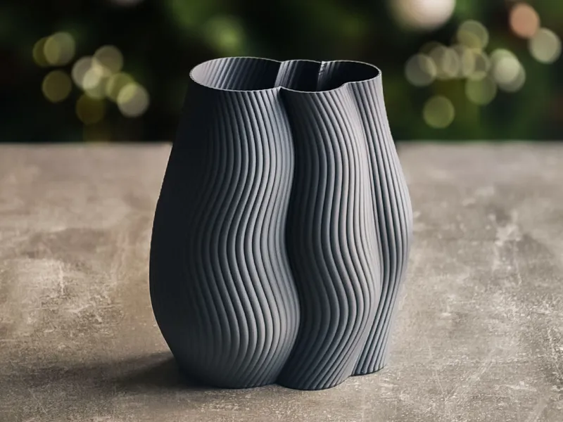 Moderne, Ripped/Ribbed Designvase Deko Vase