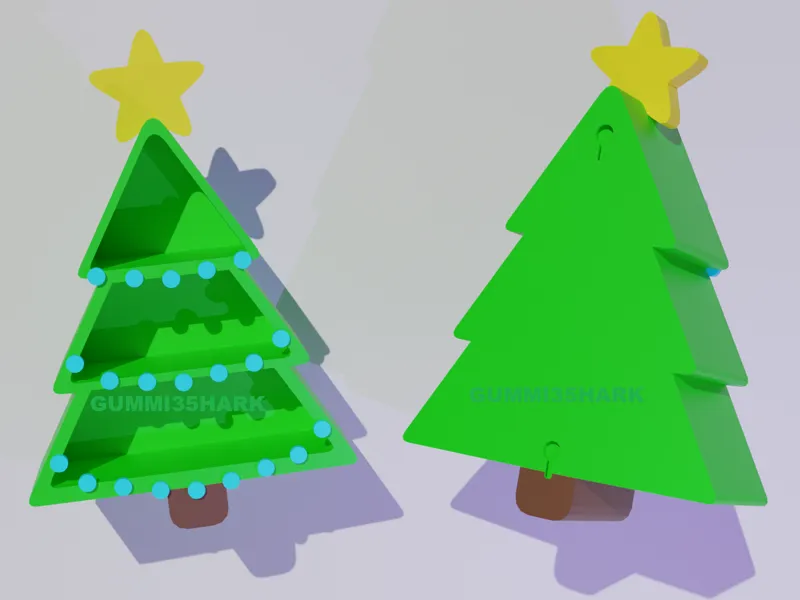 Christmas Tree trinket Shelf 