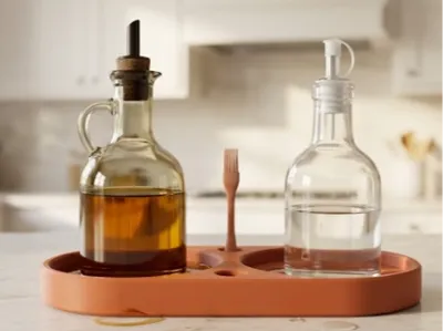 Anti-Drip Kitchen Oil Bottle Tray