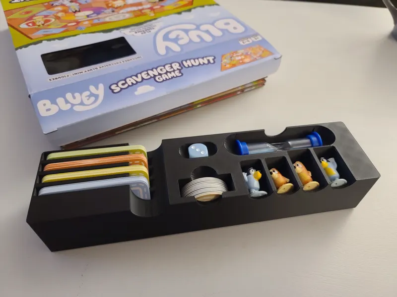 Bluey Scavenger Hunt Board Game Organizer