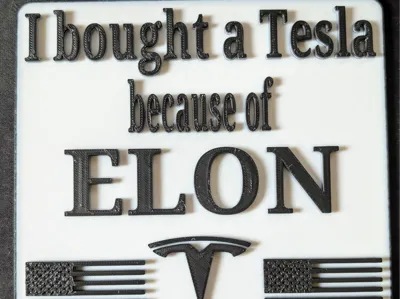 I bought a Tesla because of Elon Sign