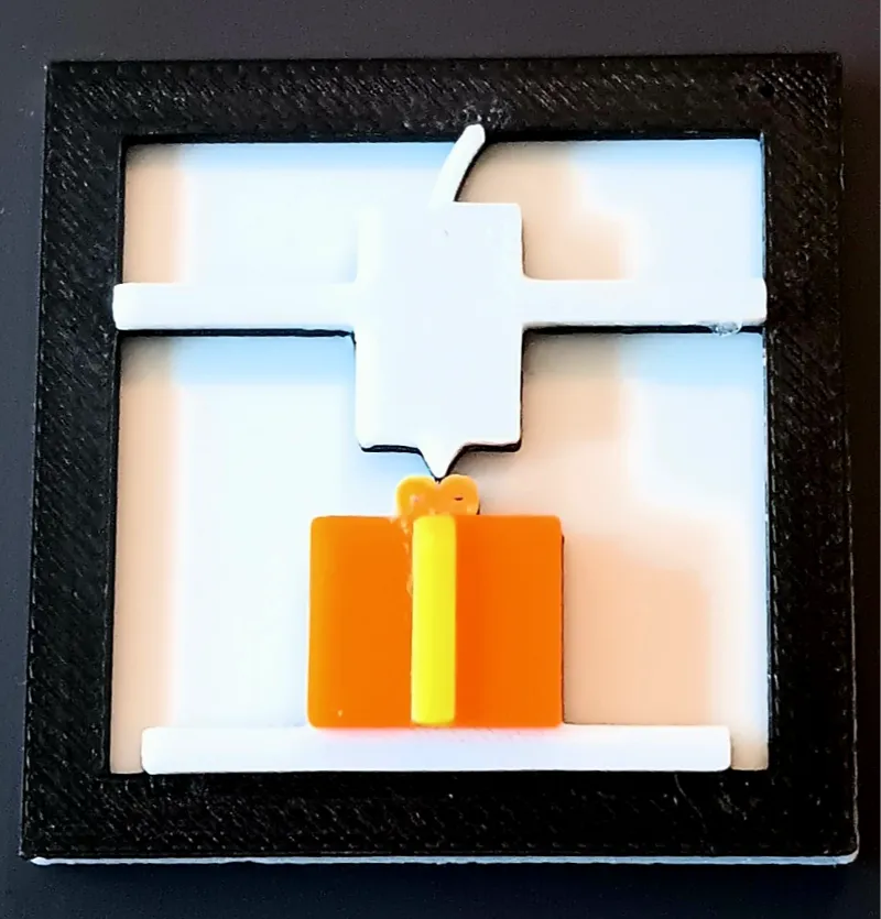 3D printer fridge magnet.