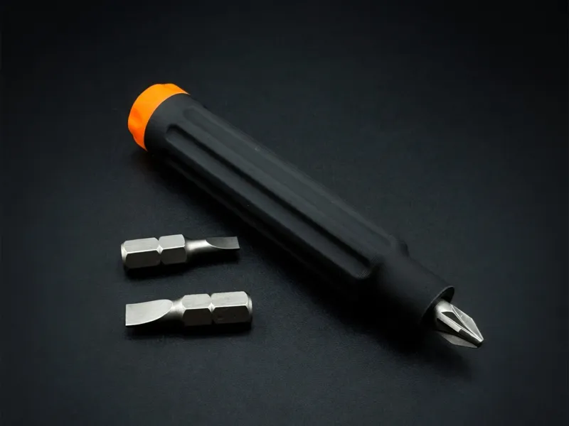 Slim Bit Screwdriver - Screw Cap & Magnetic Holder