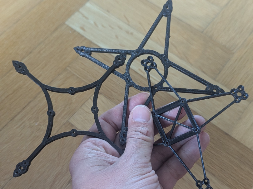 experimental 3" FPV drone toothpick frames
