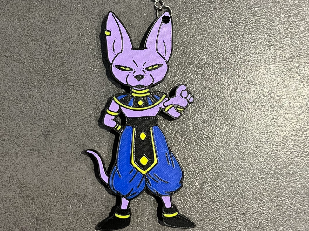 Lord Beerus of Dragon Ball, keychain