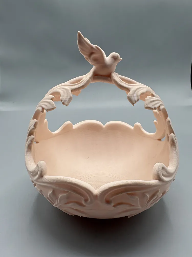 Easter Bird Basket Decor | Spring Egg Centerpiece - Free 3D Print Model ...