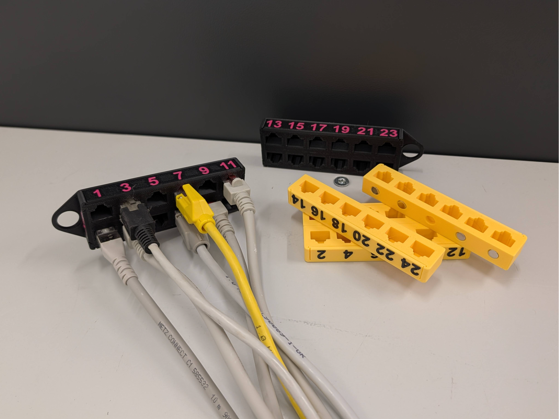RJ45 dummy Patch-Panel for switch swapping 