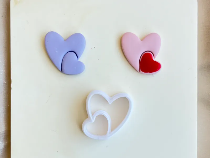 Sweetheart Interlocking Hearts Polymer Clay Cutter