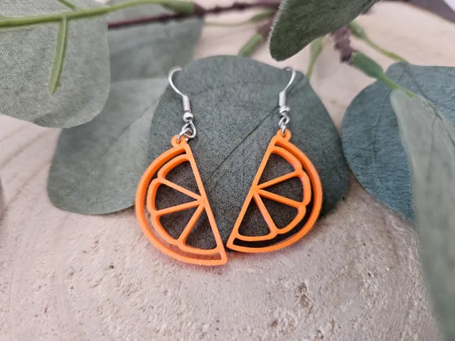 Ohrringe Orange