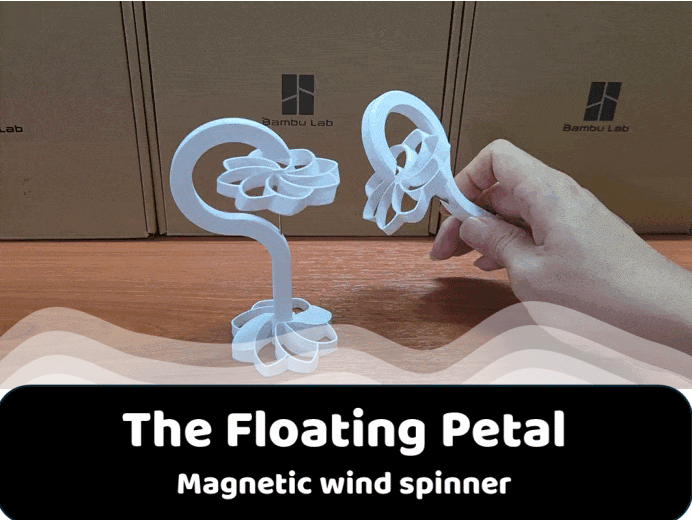 The Floating Petal - Magnetic Wind Spinner