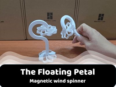 The Floating Petal - Magnetic Wind Spinner