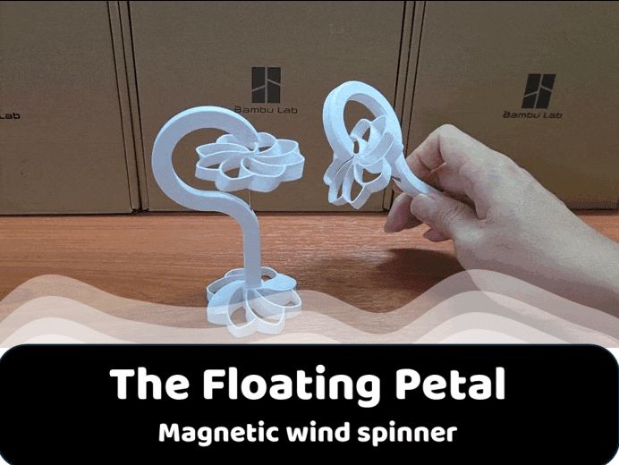 The Floating Petal - Magnetic Wind Spinner