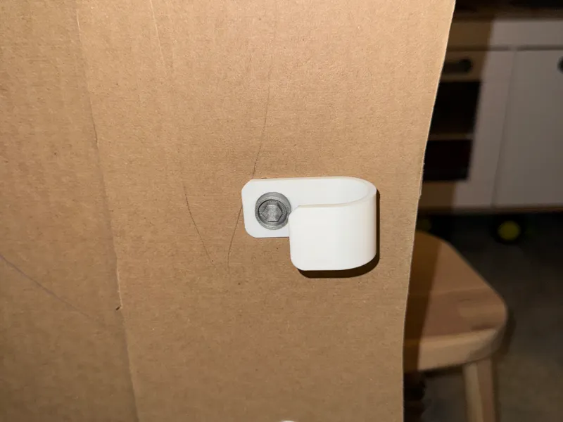 Cardboard curtain hook