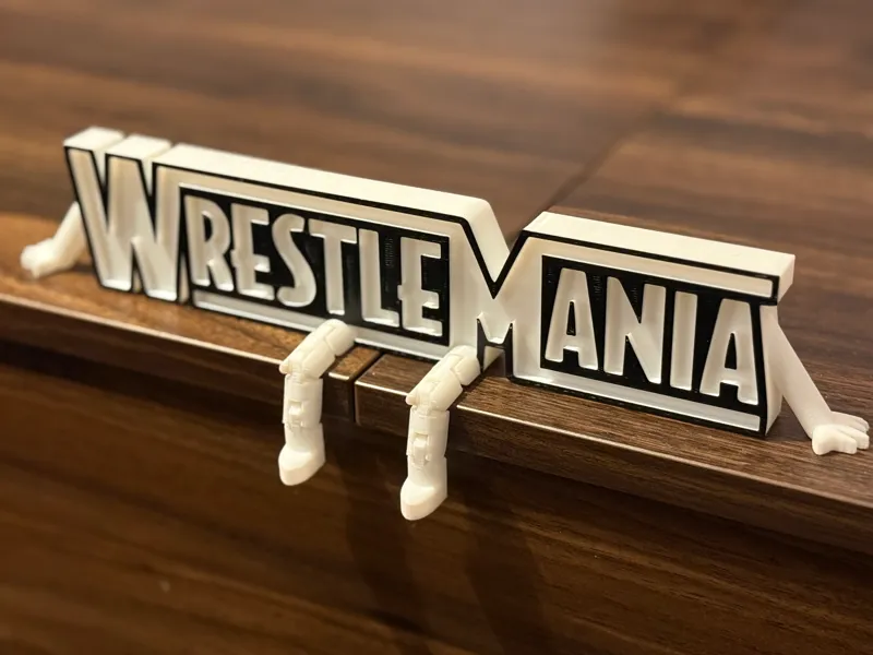WRESTLEMANIA LOGO mit Wackelbeinen